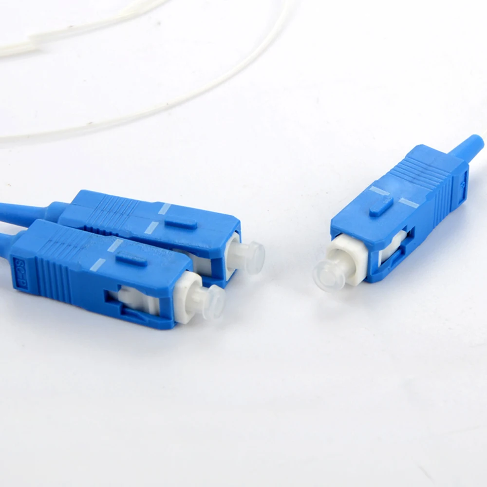 SC PC 1X2 PLC волоконно-оптический сплиттер FTTH 0,9 мм SC Одномодовый мини-стальная труба оптический сплиттер