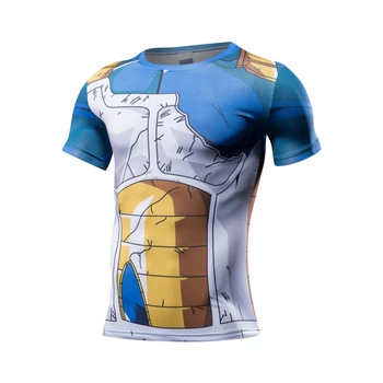 

2020 Dragon Ball Z T shirts Men Compression Shirts Anime Short Sleeve T-shirt Fitness Tops Goku Cool Funny Fitness Tshirts