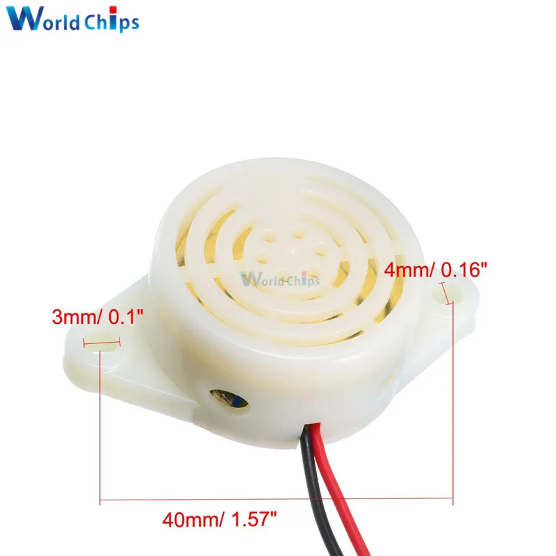 10 шт./лот 95DB сигнал тревоги высокой частоты 3-24V 12V Электронный гудок звуковой сигнал прерывистый непрерывный звуковой сигнал для Arduino SFM-27