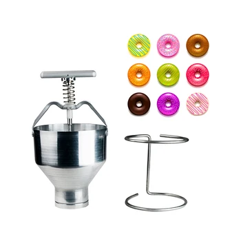

Manual Donut Depositor Batter Dispenser Dropper Plunger Dough Hopper Home DIY Cake Pastry Baking Tools Bakeware Kitchenware
