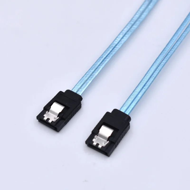 10cm/20cm/30cm/60cm Aluminum foil shielding Ultra Thin SATA3.0 Data Cable Locking Latch