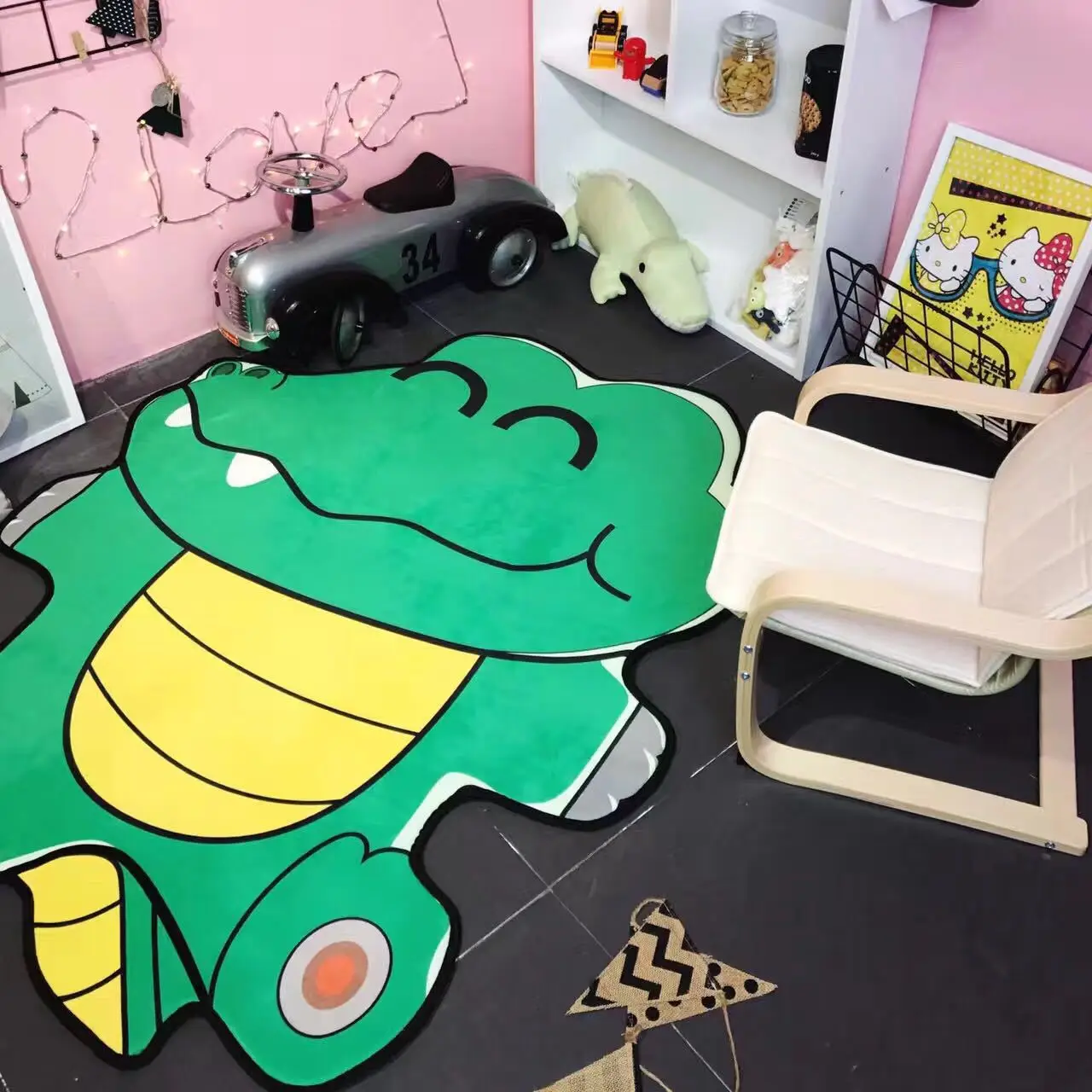 Детский игровой коврик с изображением слона из мультфильма, толстый замшевый ковер для гостиной, детские коврики для спальни, одеяло из экологичных материалов, детские игровые коврики для спортзала