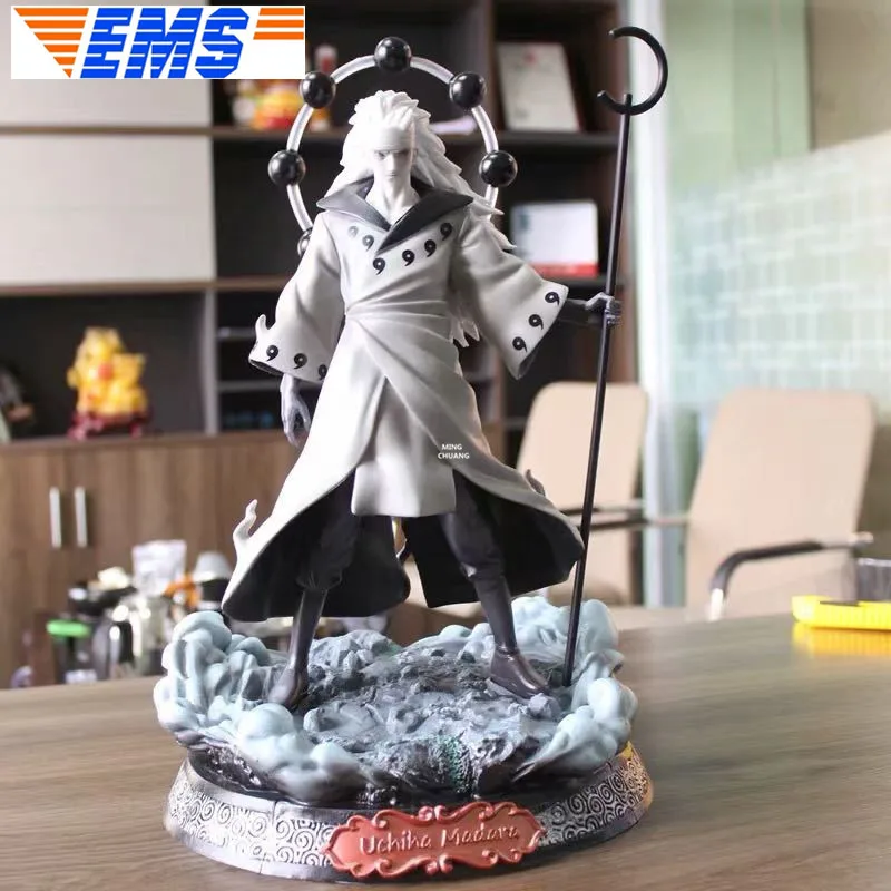 Белый 1" Наруто Мадара Учиха Rikudo Sennin Indora Tulku праздничный подарок ПВХ фигурка Коллекционная модель игрушки 38 см коробка V13 - Цвет: Белый