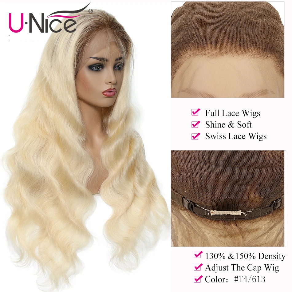 Unice Hair Transparent Full Lace Front Wigs 14 22 Inch Brazilian Body Wave Human Hair Wigs T4613 Pre Plucked Remy Hair Wigs Full Lace Wigs Aliexpress