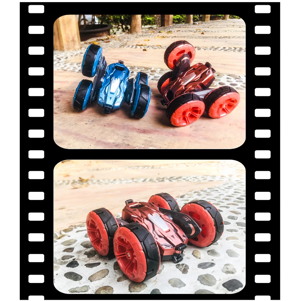 2.4G 4WD RC Stunt Car Toy Electric Double Sided 360 Rotate Remote Control 4x4 2.4GHz radio controlled cars toy for kids | Игрушки и