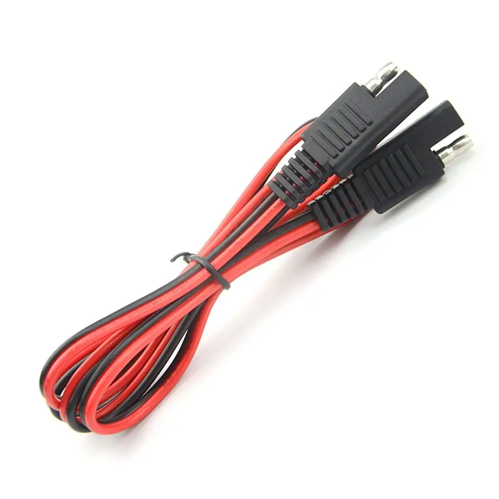 2 PCS DIY 18AWG SAE to SAE Power Extension Cable Quick Disconnect Wire Harness Connector 100CM + 200CM