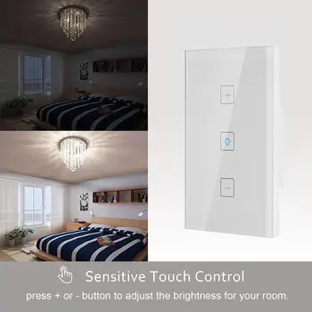 

WiFi Touch Control Switch Panel Button Smart Light Switch for Alexa Google Home Electronic Electrodeless Dimming Mode