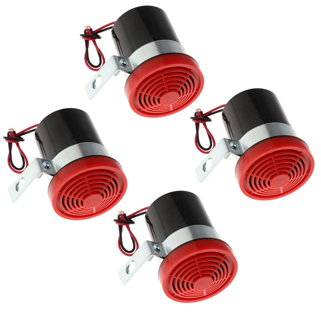 4x 105db 12V-24V Auto Car Truck Reversing Horn Loud Speaker Alarm Red