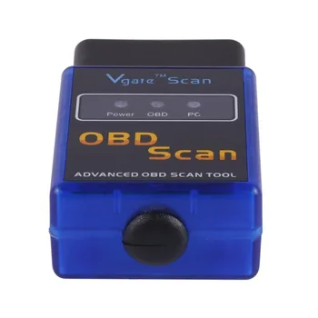 

Super Mini Styling Car Scanner ELM327 Bluetooth OBDII B06 Diagnostic Scanner Interface Adapter Blue Universal 12V 45mA