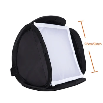 

23*23cm Mini Softbox Diffuser Portable Camera Studio Flash Light Softbox Diffuser For SpeedLight Flash DSLR Camera Speedlite