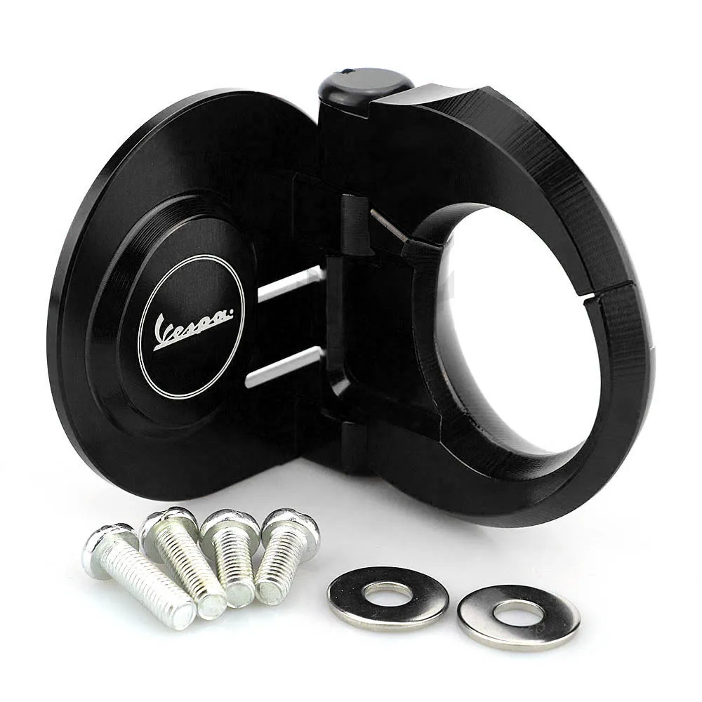 Для Vespa GTS 150 складной крюк для шлема Crotchet адаптер Мотоцикл CNC алюминиевый модифицированный GTS крючки скутер аксессуары - Цвет: Vespa Black