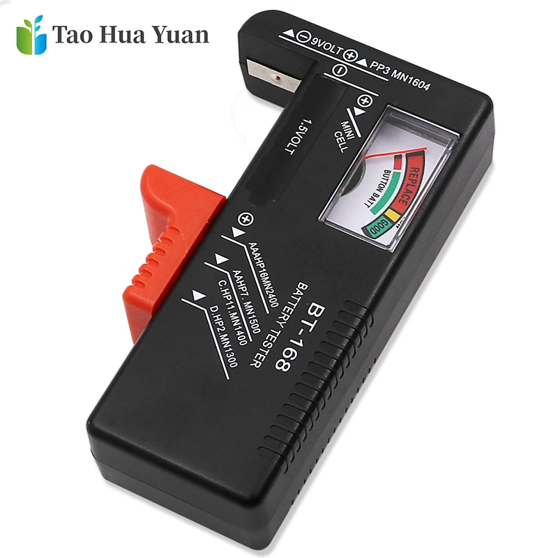 1pcBT-168 AA/AAA/C/D/9V/1.5V Batteries Universal Button Cell Battery Colour Coded Meter Indicate Volt Tester Checker BT168 Power