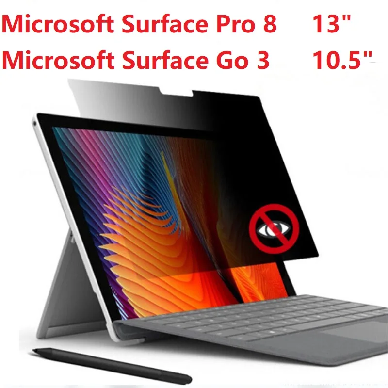 Антишпионская пленка для Microsoft Surface Pro 8 X Защитная экрана поверхности Go 3