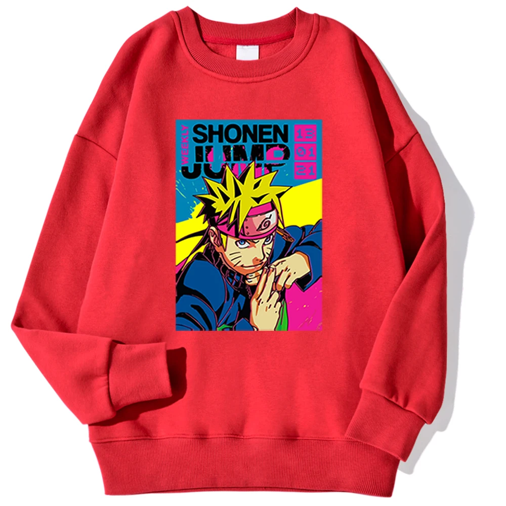 

Naruto Uzumaki Cartoon Printed Hoodie Men Japan Anime Sweatshirt Fleece Pockets Streetwear Crewneck Pullover Tops Unisex Clothes