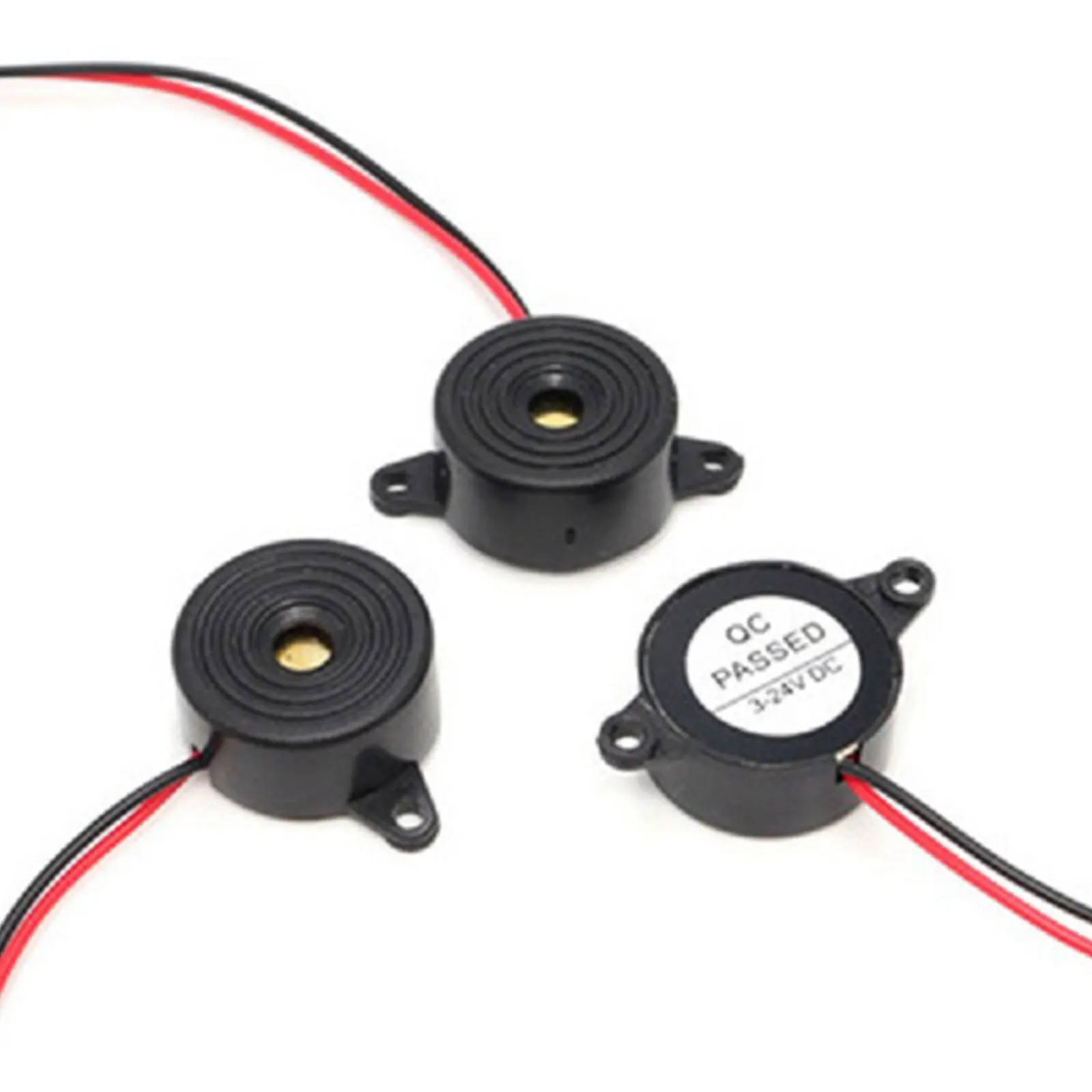 3 Pcs 95 Decibel Alarm High Decibel DC 3-24 Volt 12 Volt Electronic Buzzer Alarm Car Truck General Intermittent Continuous