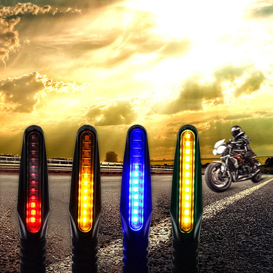 

Universal led turn signals for motorcycle (lr3-w/s/G/y/B/R)