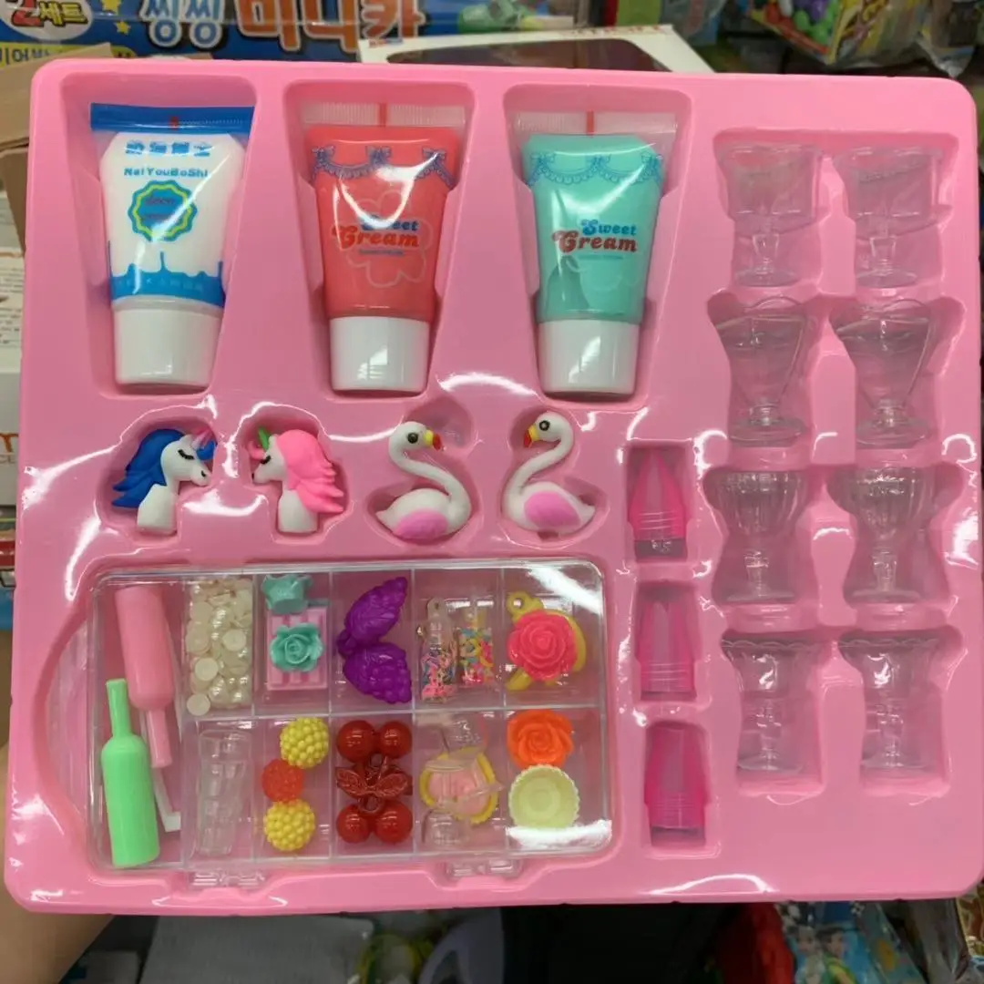 

South Korea Creative DIY Handmade Model Cream Glue Clay for Making Cake Ice Cream Unicorn Accessories Material Box