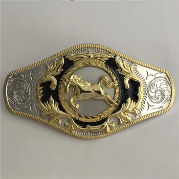 

1Pcs Lace Gold Running Horse Animal Western Cowboy Luxury Belt Buckle
