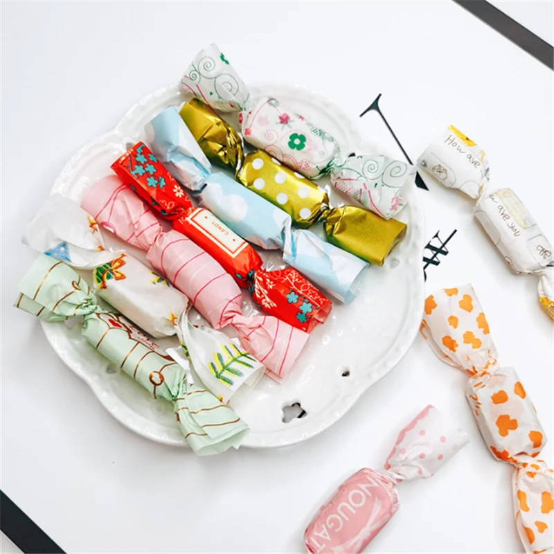 

100pc Nougat Wrapping Paper DIY Packaging Baby Shower Decorations Baking Accessories Birthday Decoration Gift Box for Kitchen.75