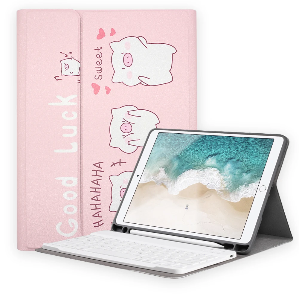 Air1 Air2 Съемный чехол с клавиатурой Bluetooth для ipad Air1 Air2 ipad 5 6 9,7 '' со слотом для ручки Funda для ipad Air3 7th 10,2'' - Цвет: Air1 Air2