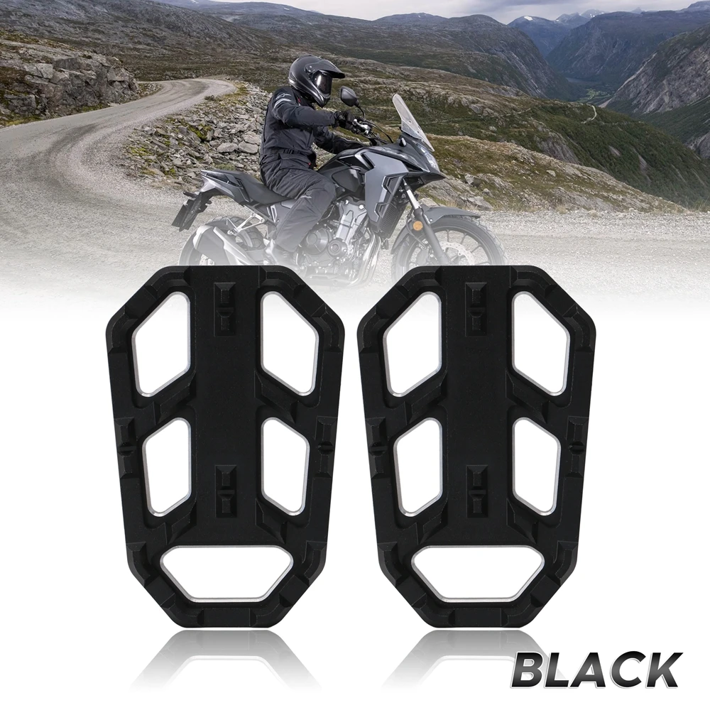 Мотоцикл Складные подножки опора для ног для пассажира ножной Набор для Honda CB500X CB500 1998-2012 2013- Нескользящая Расширенная педаль - Цвет: Black