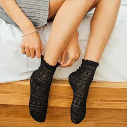 Женские носки, 1 пара, весенние новые модные носки, летние однотонные женские мягкие милые длинные носки для женщин, тонкие сетчатые носки