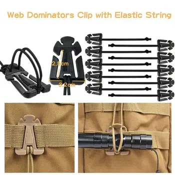 

42Pcs Nylon Straps with Quick Release Buckle Tacticals Molle Clips Utility Strap N0HE