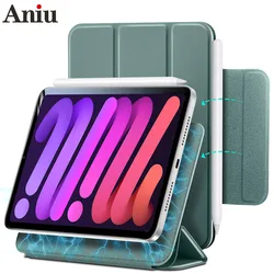 Funda con soporte triple para iPad mini 6, cubierta inteligente con enganche magnético 2021 para iPad mini 2021, 8,3