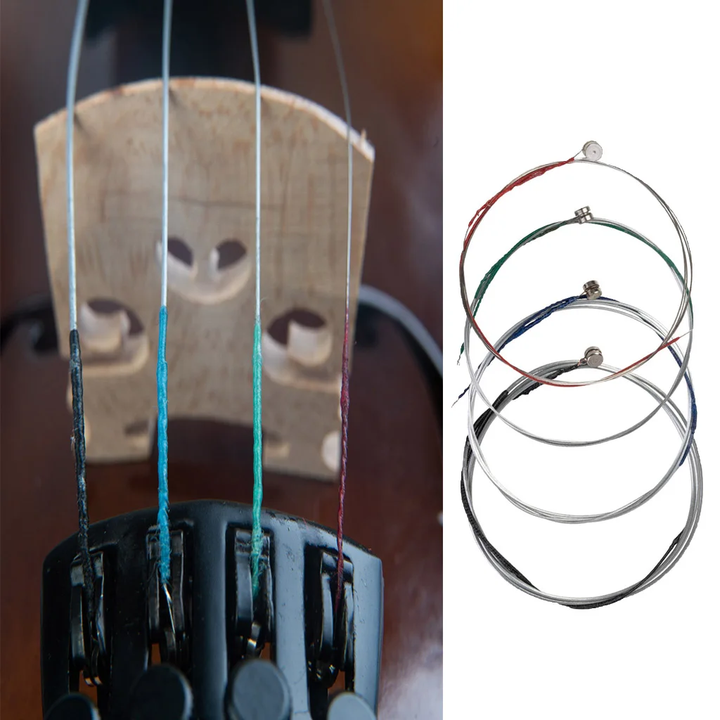 Violin Strings Complete Set (L, D, A & E) Mercerized Steel String