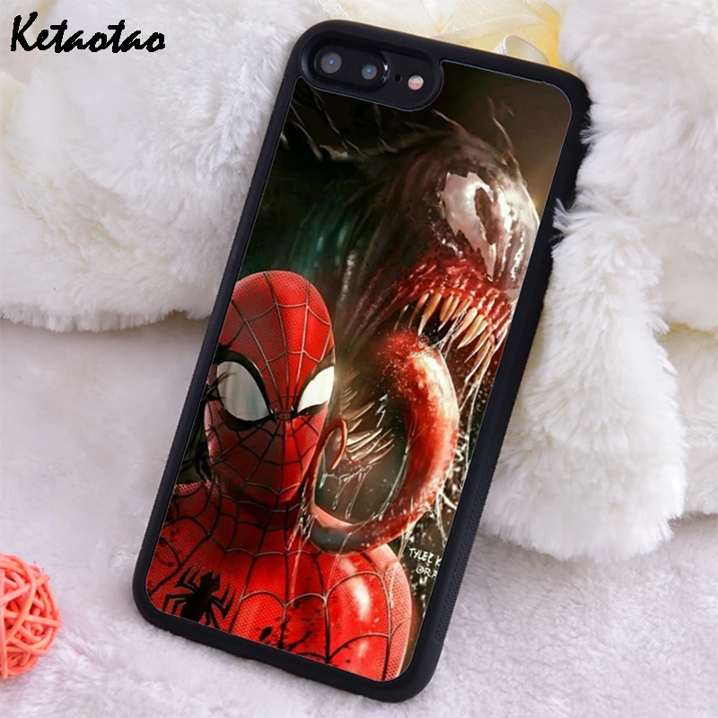 Мягкий ТПУ силиконовый чехол для телефона Ketaotao Venom Marvel Человек-паук iPhone 6S 7 8 Plus 5S SE