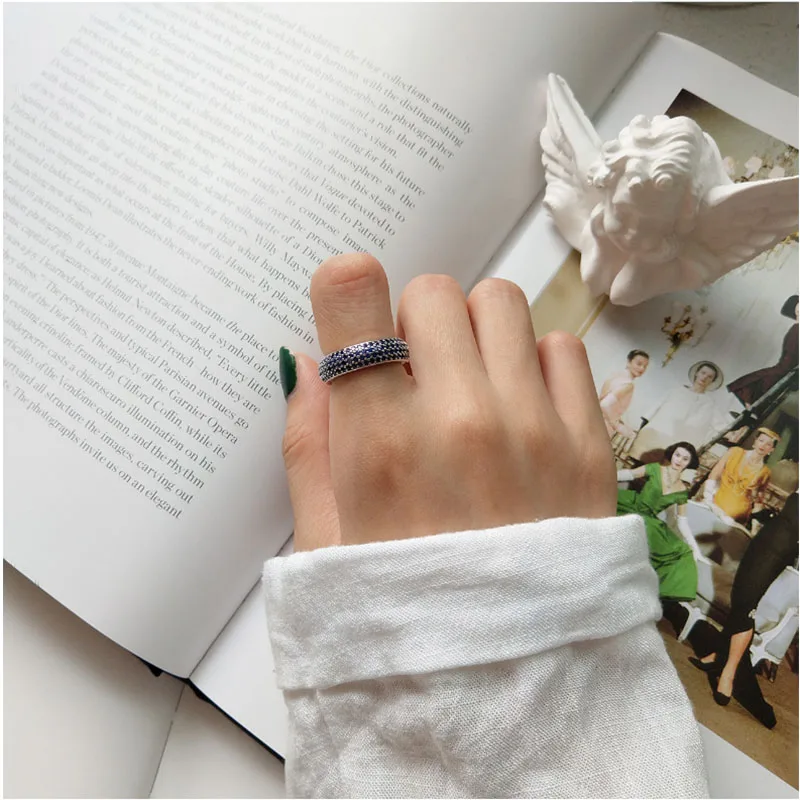 

New sterling silver 925 ladies ring size 6#7#8 jewelry fashion birthday present