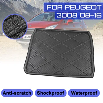 

For Peugeot 3008 2008-2016 Car Rear Trunk Boot Mat Waterproof Floor Mats Carpet Anti Mud Tray Cargo Liner
