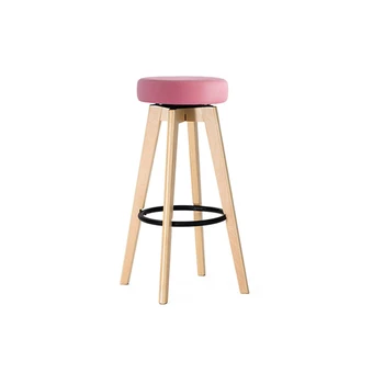 

Bar stool bar high stools home solid wood bar stool simple rotation creative European style chair