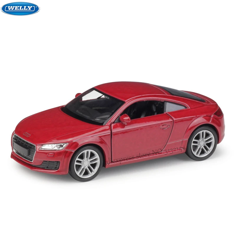 WELLY-Coche de simulación de aleación de metal para niños, modelo 1:36 2014, Audi TT, juguete de colección de simulación, vehículo extraíble