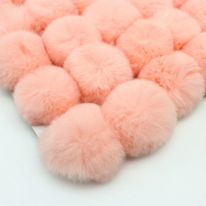 6-8cm Fluffy Soft Plush Ball Faux Fur Keychain Diy Children's Toy Wedding Decoration Pompom Sewing Craft Supplies Gift 5-10 Pcs craft supplies pom poms craft supplies craft toys fluffy ball accessories
