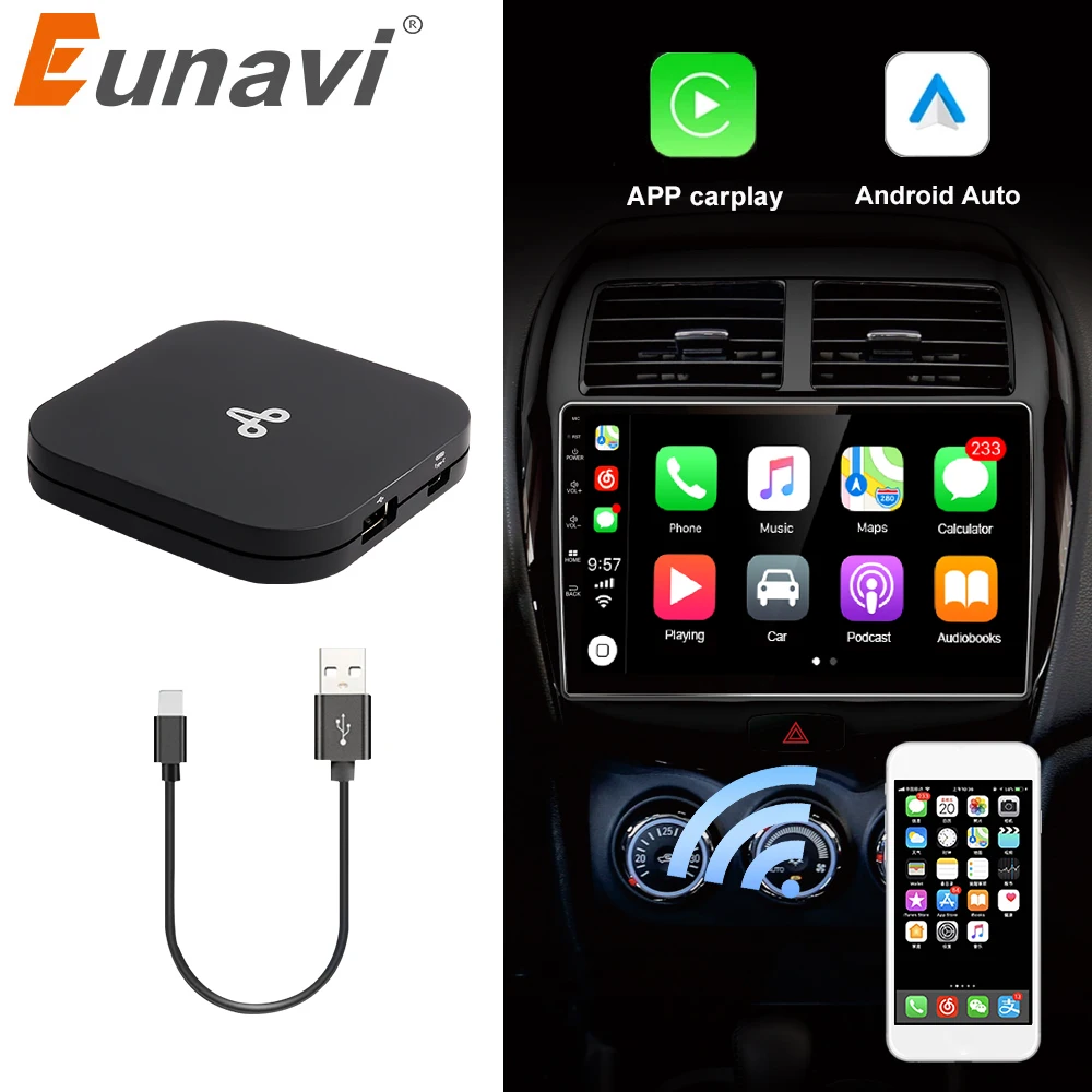 

Apple CarPlay /Android Auto Carplay Dongle Activator for Android System Screen Smart link Support Mirror-link IOS 14 Map Music