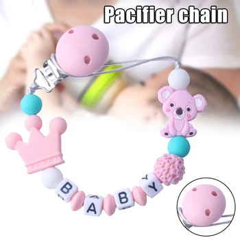 

Baby Pacifier Clip Toy Teething Silicone Beads Teether Chain for Boys Girls FJ88