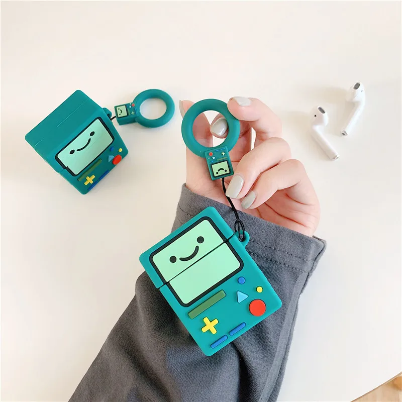 Для AirPod 2 Чехол 3D Adventure Time Game Machine мультяшный Мягкий силиконовый чехол для наушников s для Apple Airpods чехол милый чехол Funda