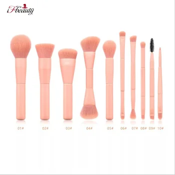 

10PCS/Set Pink Wooden Professional Makeup Brushes Cosmetic Powder Eyeshadow Eyebrow Blush Blending Beauty Make Up Tools