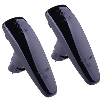 

2pcs Car Black Lens LED Front Bumper Side Fender Marker Light Turn Signal Lamp Fit For Mitsubishi Lancer Mirage Accessories