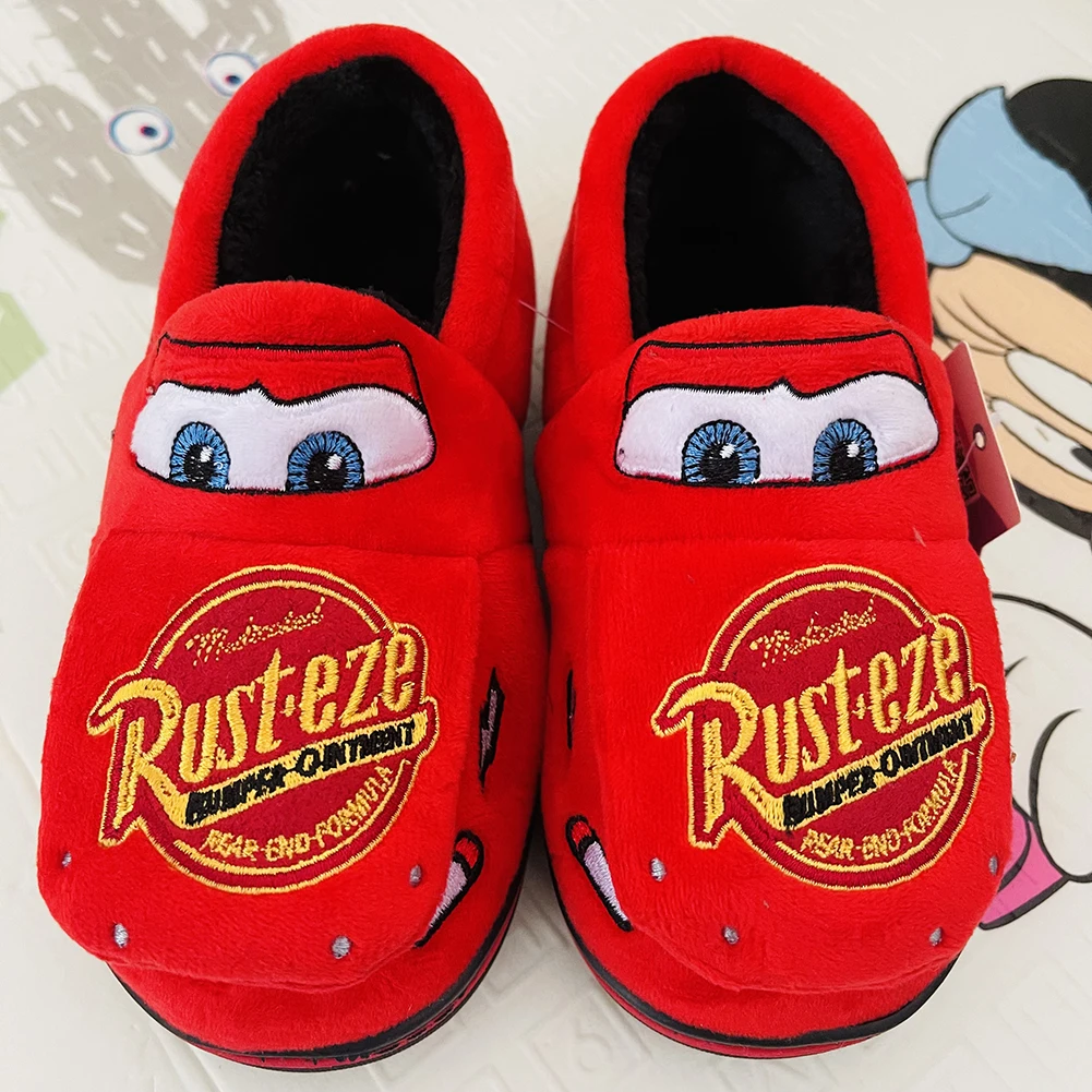 Disney zapatos de algodón para bebé, Zapatillas de casa con dibujos de Rayo  Mcqueen, 5 9 años, cálidos| | - AliExpress