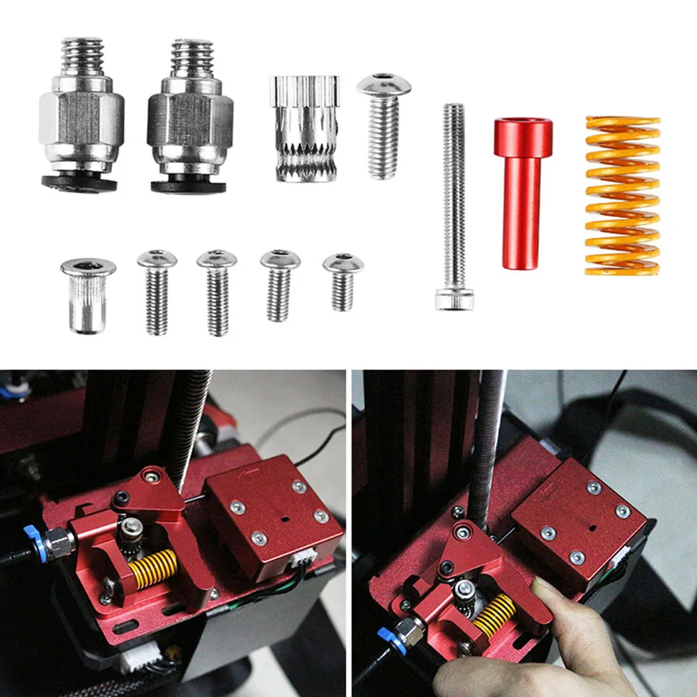 cheap 10 Metal Extruder 3D Printer Office Durable Accessories Parts Kit Upgrade Pratical Dual Gear 10S Professional Drive