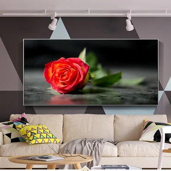 

HD Printed Posters 1 Pieces Home Decoration Canvas Red Roses Flower Modern Paintings Modular For Living Room Wall Art Pictures