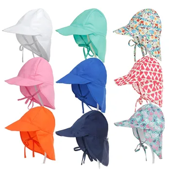 

1-4 years old toddler summer hat adjustable toddler sun hat SPF 50 + beach travel cap baby boy girl summer swimming cap sun hat