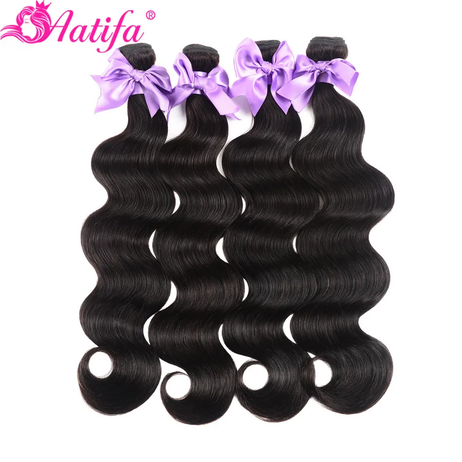 Brazilian Body Wave Bundles 100% Human Hair 1/3/4 PCS Hair Bundles Remy Hair Weave 8-28 Inch Hair Extension Natural Color Aatifa Brazilian Body Wave Bundles 100% Human Hair 1/3/4 PCS Hair Bundles Remy Hair Weave 8-28 Inch Hair Extension Natural Color Aatifa