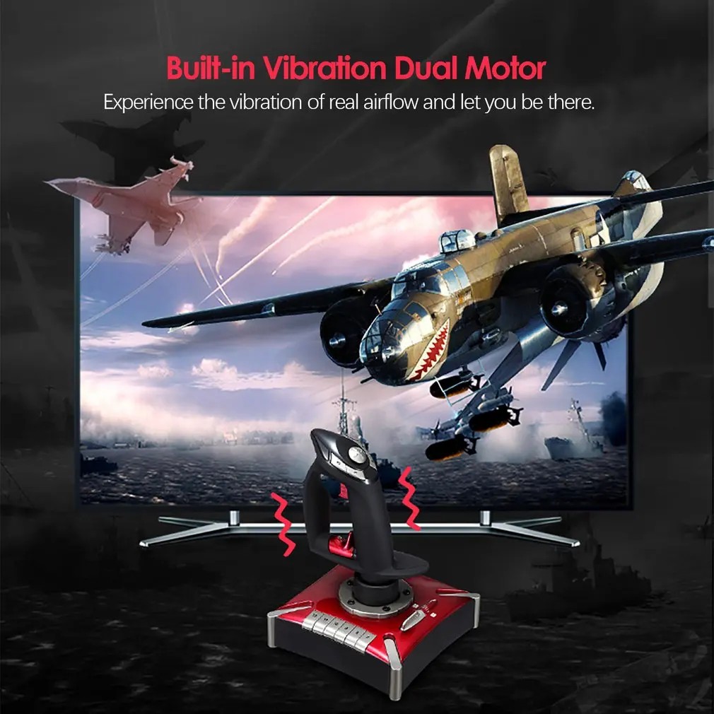  PXN-2119II Flight Stick Joystick USB Simulator Gamepad Gaming Controller fr PC