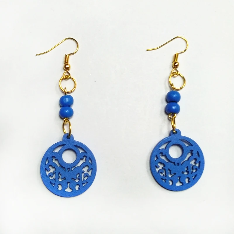 

Wood Love Small Flower Drop Earrings Women Drop Earrings Fashion Jewelry Eardrop Personality Hollow Hoop Earrings