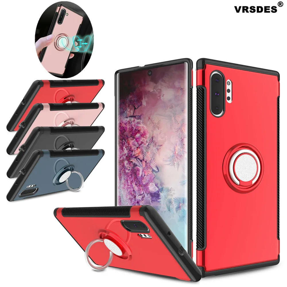 

For Samsung Galaxy Note 10+ 5G Note10 Case Magnetic Car Holder Case For Samsung Note 10 Plus 5G Note 10 Pro Finger Ring Cover