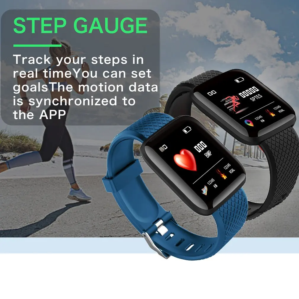 

116 Plus Smart Bracelet Blood Pressure Waterproof Fitness Tracker Watch Heart Rate Monitor Pedometer Smart Watches Dropshipping