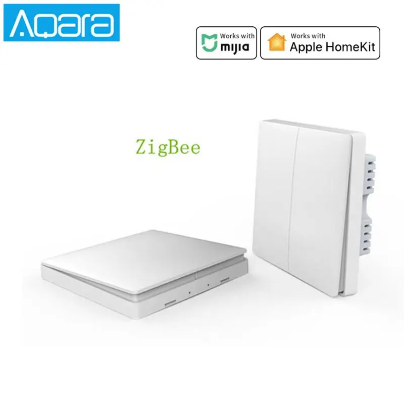 Aqara interruptor de pared inteligente inalámbrico/llave inteligente interruptor de la luz solo fuego de Zigbee, Control remoto a través de xiaomi mi casa mijia APP
